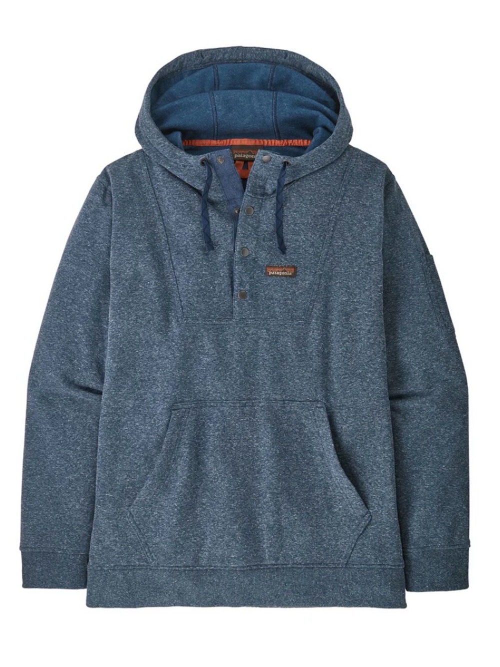 Patagonia Hemp Snap Placket Hooded Pullover Hoodie Blue Men’s Medium